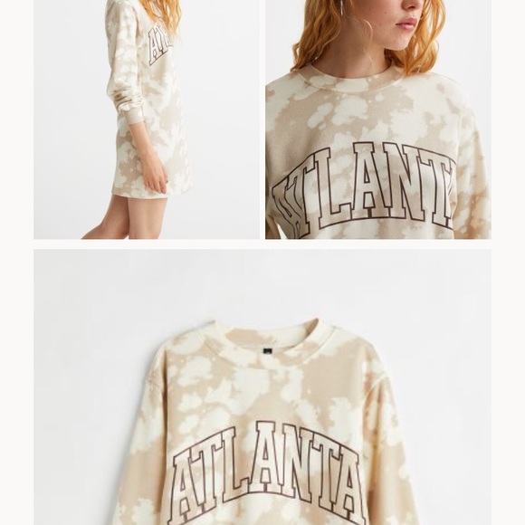 H&M • Adorable Sweatshirt Style ATLANTA Dress - Picture 3 of 16